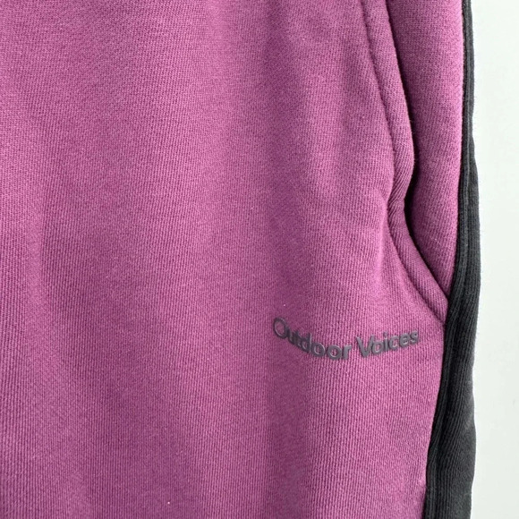 Outdoor Voices Joggers Womens L Purple/Black Colorblock Sweatpants Elastic Waist - Picture 4 of 12